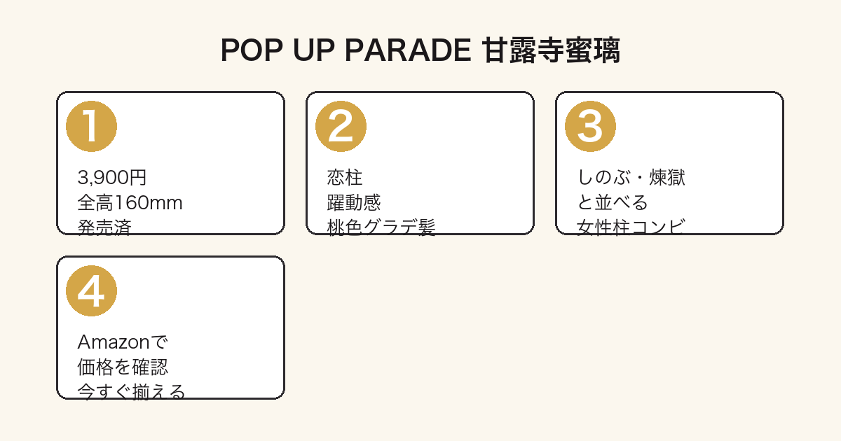 POP UP PARADE 甘露寺蜜璃 購入ガイド