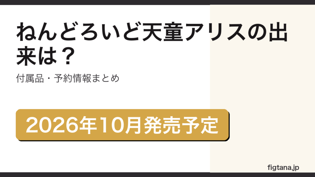 ねんどろいど天童アリス（ブルーアーカイブ）の付属品・予約情報を解説するアイキャッチ画像