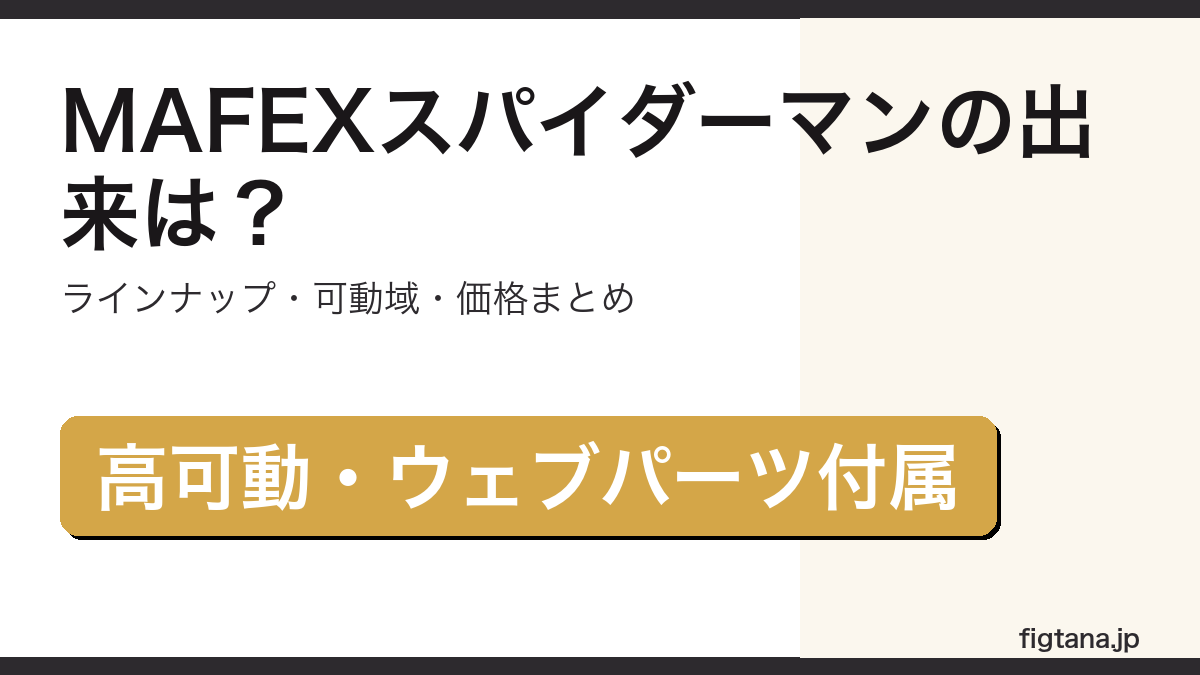 MAFEXスパイダーマンのラインナップ・造形・価格を解説するアイキャッチ画像