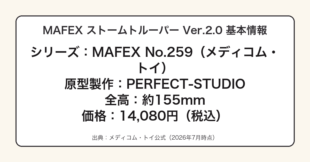 MAFEX ストームトルーパー Ver.2.0の基本情報(シリーズ・原型・全高・価格)まとめ