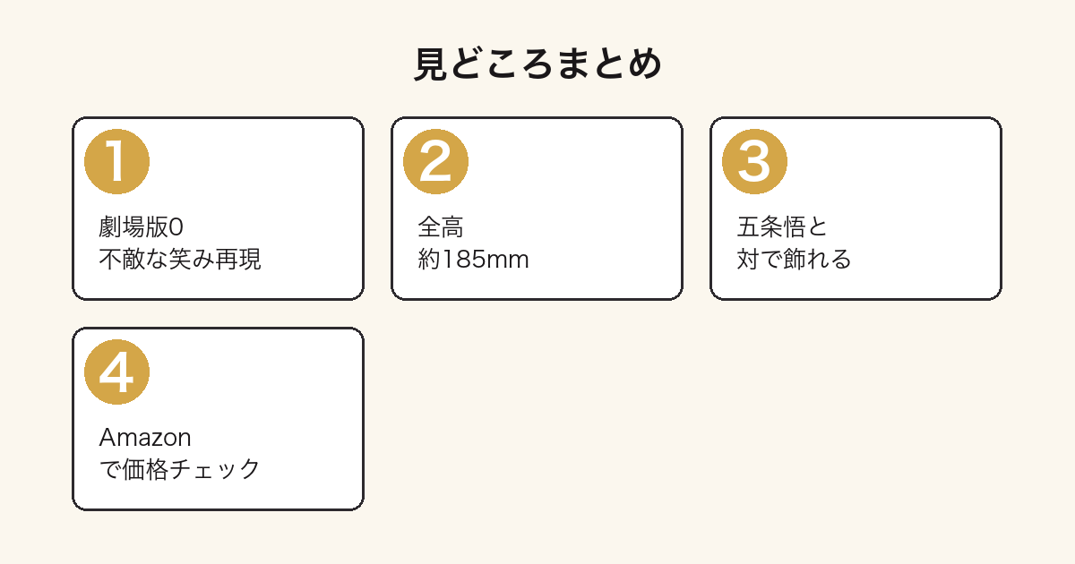 POP UP PARADE夏油傑の見どころまとめ図
