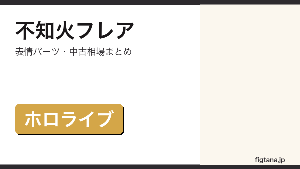 ねんどろいど不知火フレアの表情パーツ・中古相場を解説するアイキャッチ画像
