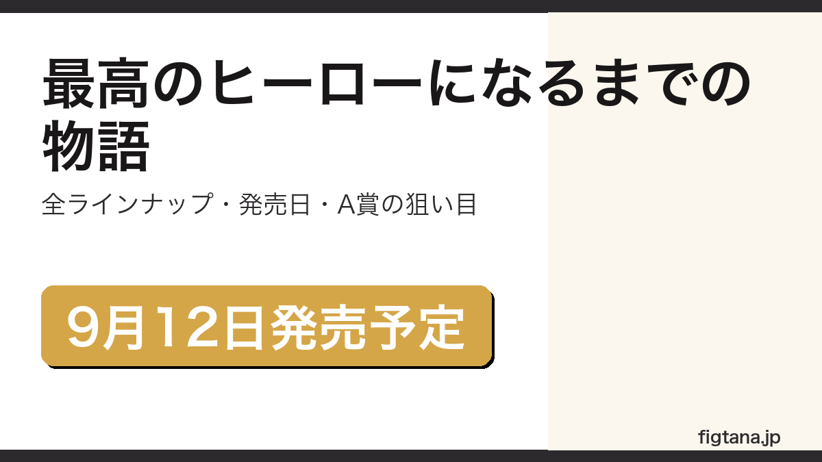 一番くじ ヒロアカ 最高のヒーローになるまでの物語の全ラインナップと発売日を解説するアイキャッチ画像