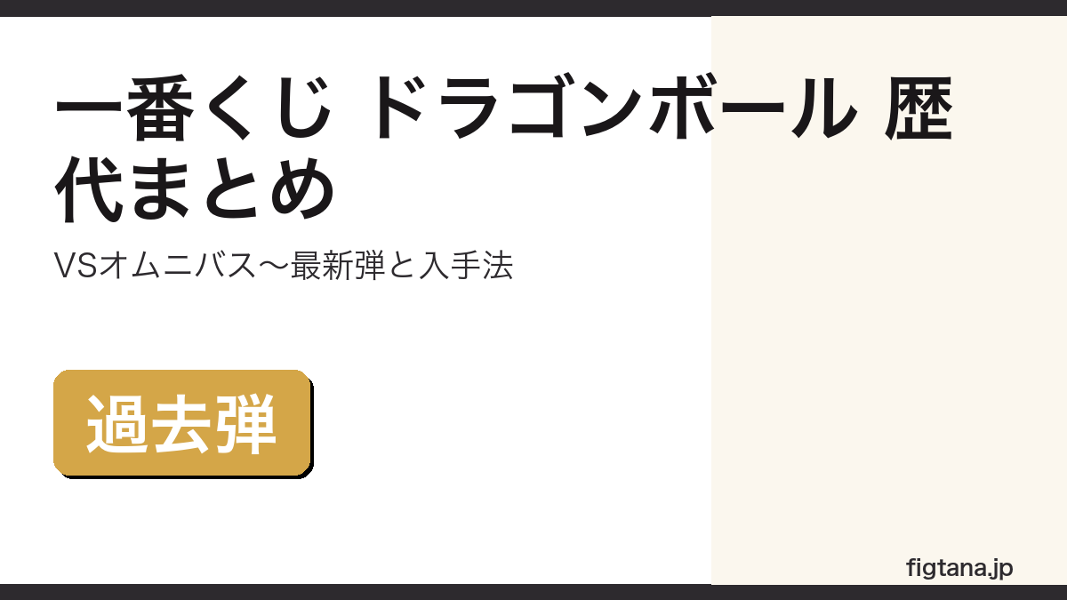 一番くじ ドラゴンボールの歴代弾(VSオムニバス〜最新弾)と過去弾の入手法を解説するアイキャッチ画像