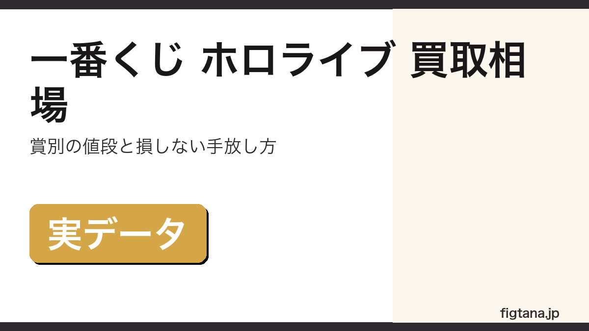 一番くじ ホロライブの賞別買取相場と損しない手放し方を解説するアイキャッチ画像