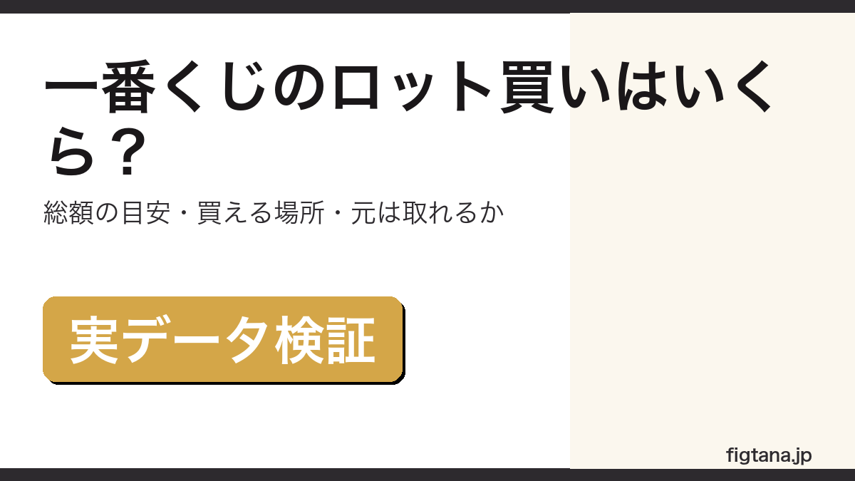 一番くじのロット買いの総額と回収可能性を実データで検証するアイキャッチ画像