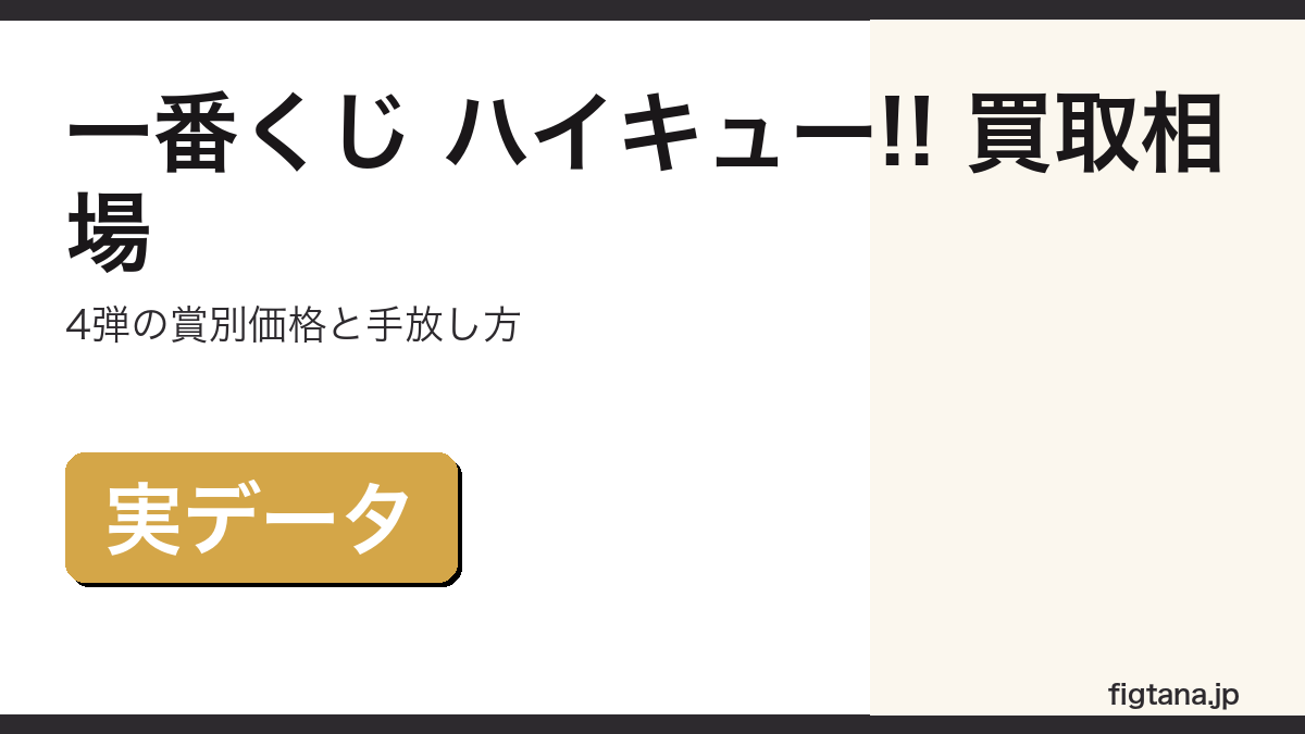 一番くじ ハイキュー!!の賞別買取相場と損しない手放し方を解説するアイキャッチ画像