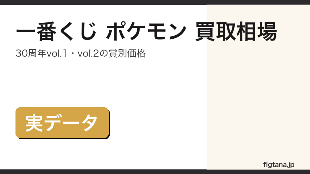 一番くじ ポケモン30周年の賞別買取相場を解説するアイキャッチ画像