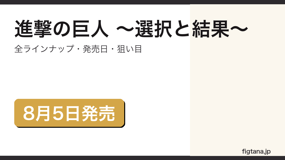 一番くじ 進撃の巨人 選択と結果の全ラインナップと発売日を解説するアイキャッチ画像