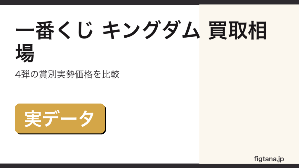 一番くじ キングダムの賞別買取相場を解説するアイキャッチ画像