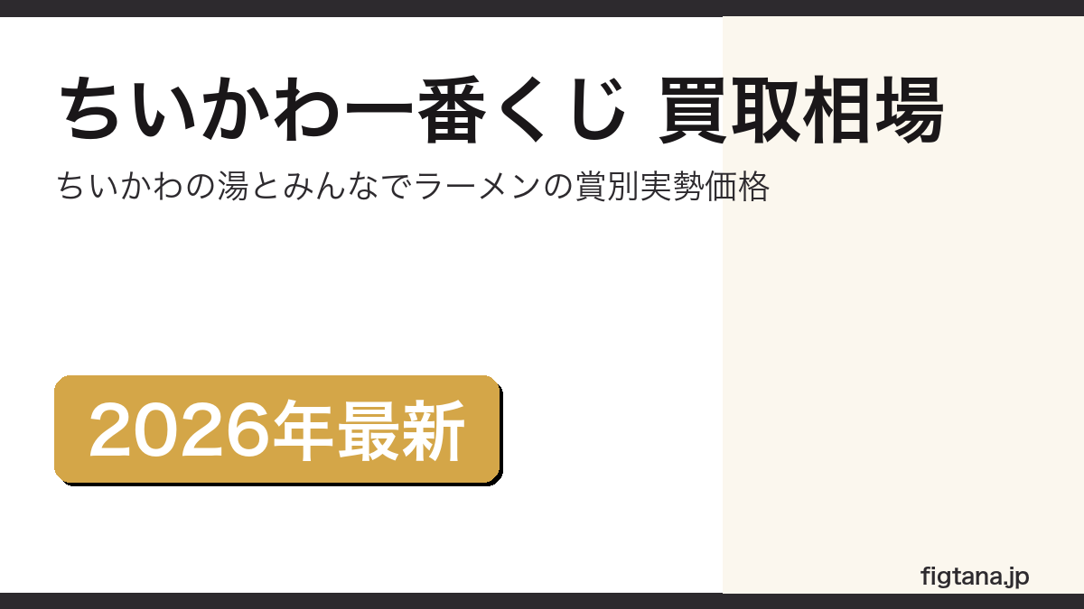 ちいかわ一番くじの賞別買取相場を解説するアイキャッチ画像