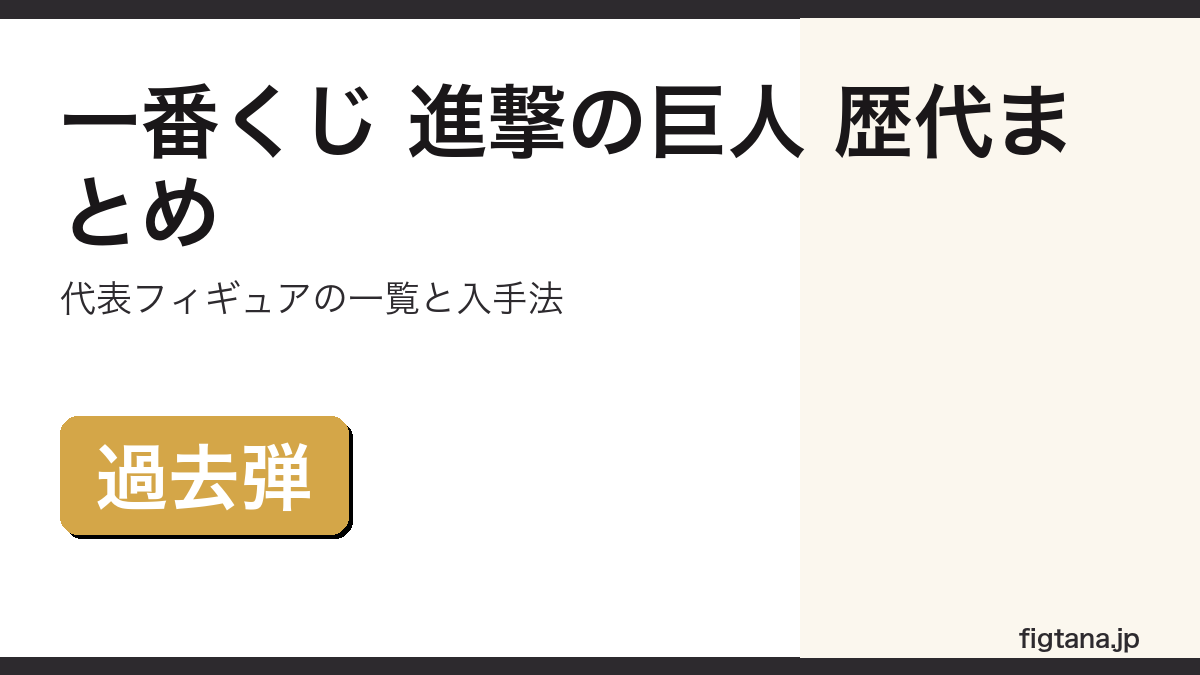 一番くじ 進撃の巨人の歴代弾と過去弾フィギュアの入手法を解説するアイキャッチ画像