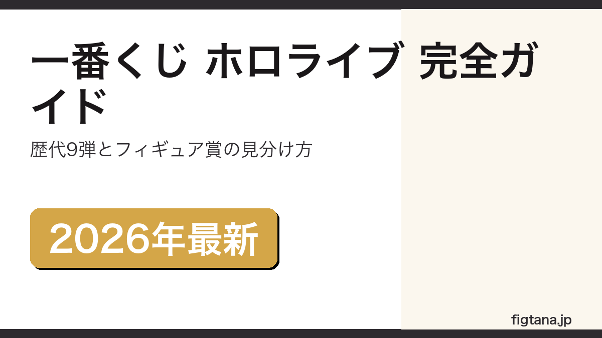 一番くじ ホロライブの歴代弾とフィギュア賞が出る弾の見分け方を解説するアイキャッチ画像