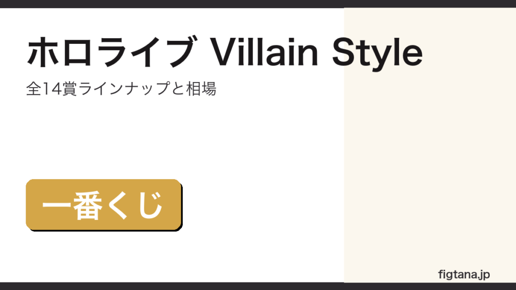 一番くじ ホロライブ Villain Styleの全ラインナップと相場を解説するアイキャッチ画像