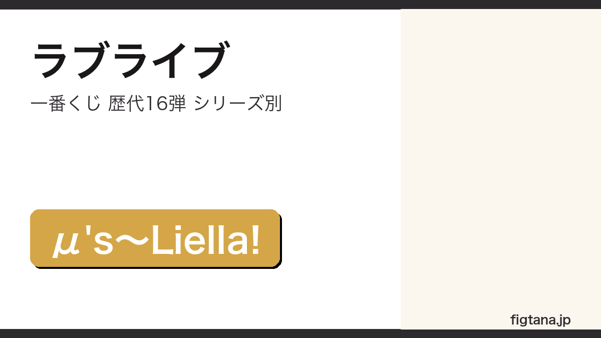 ラブライブ一番くじの歴代16弾をシリーズ別に比較するアイキャッチ画像
