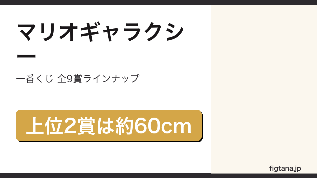 一番くじマリオギャラクシーの全9賞を解説するアイキャッチ画像