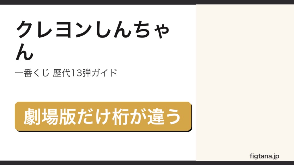 一番くじクレヨンしんちゃんの歴代13弾を解説するアイキャッチ画像