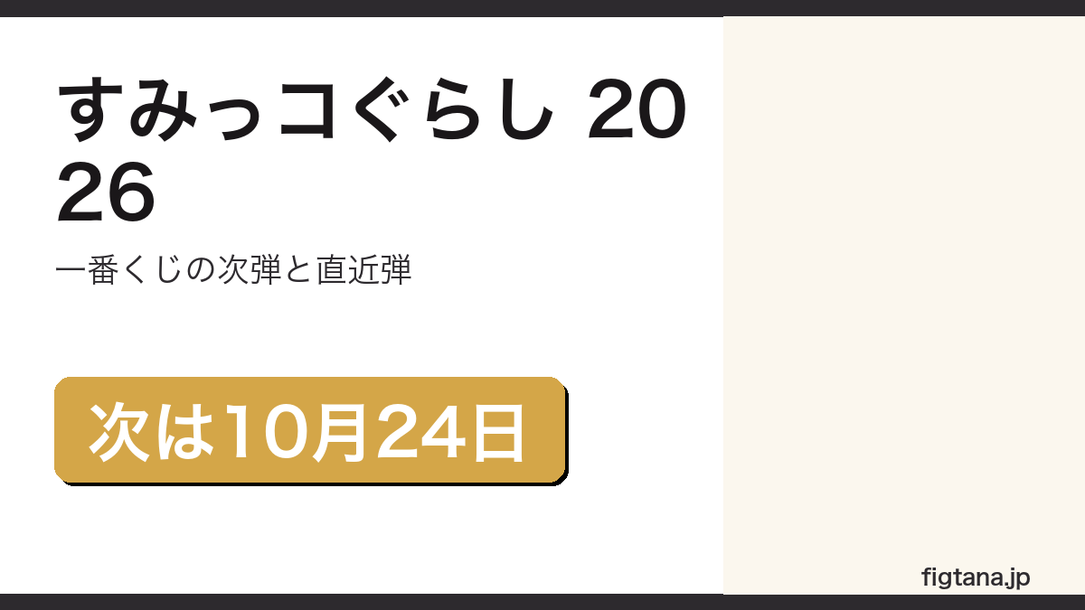 2026年のすみっコぐらしの一番くじの最新情報を解説するアイキャッチ画像