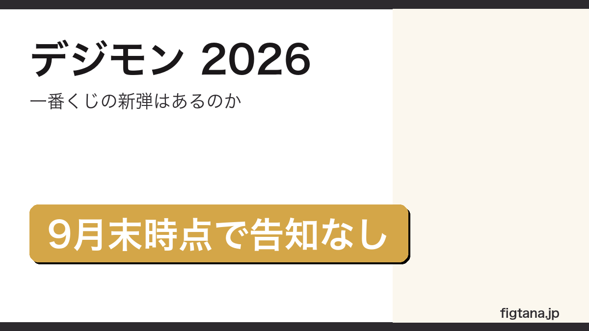 2026年のデジモンの一番くじの状況を解説するアイキャッチ画像