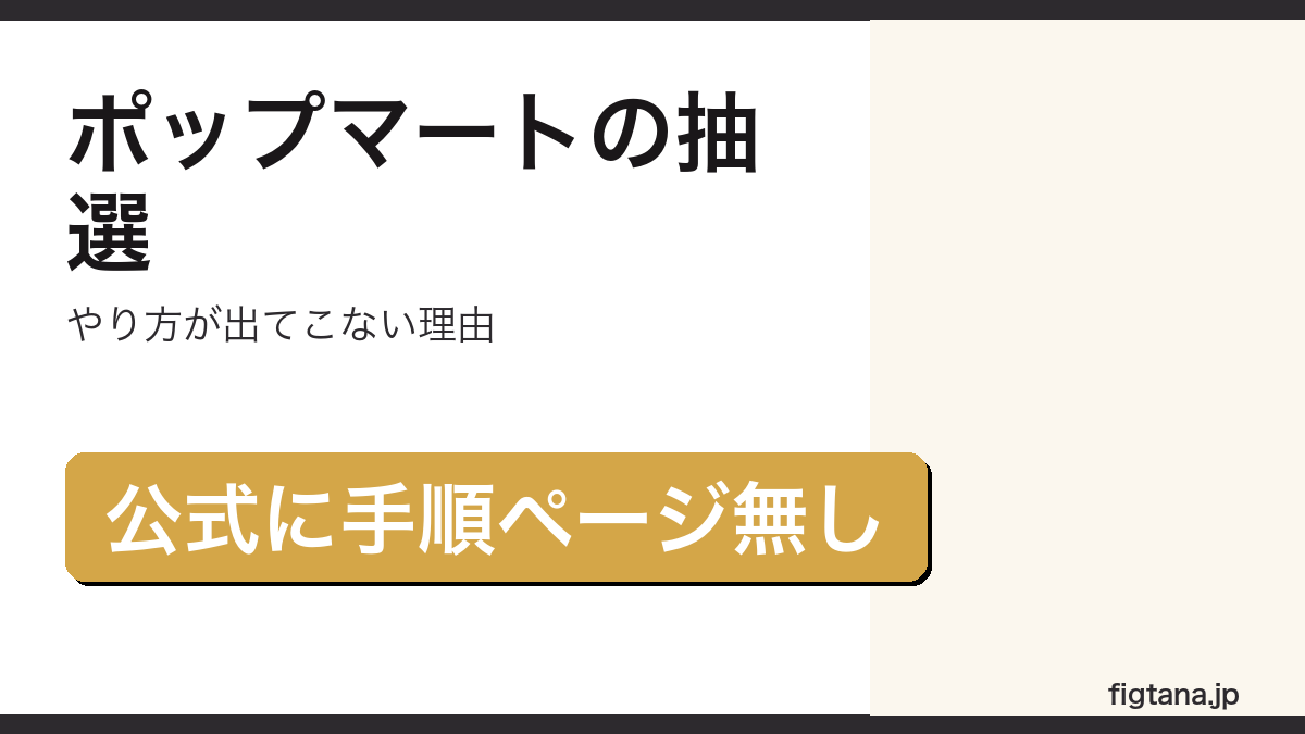 ポップマートの抽選のやり方を解説するアイキャッチ画像