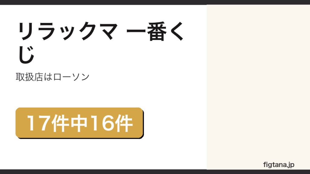 リラックマ一番くじの取扱店がローソン中心であることを示すアイキャッチ画像