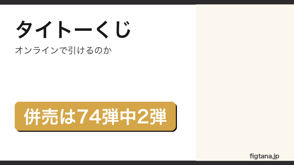 タイトーくじオンラインの併売が74弾中2弾だけであることを示すアイキャッチ画像